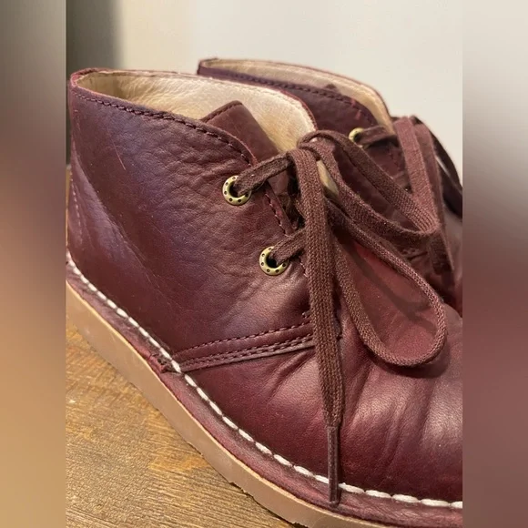 LL Bean Boots Womens 6 Stonington Chukka Burgundy Leather Lace Up Casual - Picture 11 of 16